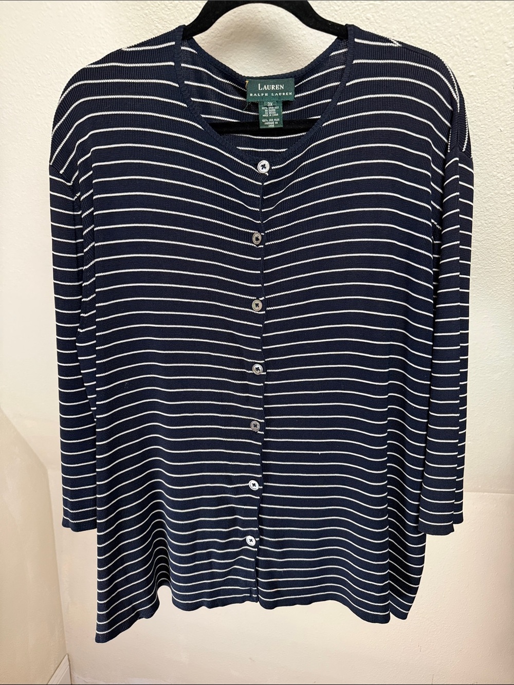 LAUREN RALPH LAUREN 100% Spun Silk Cardigan 3X